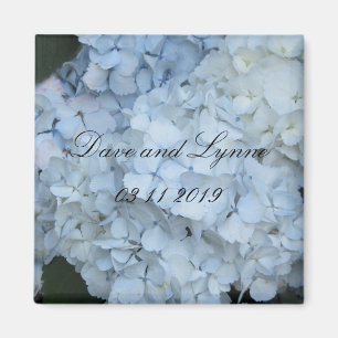 Aimant Hortensias Bleu Clair
