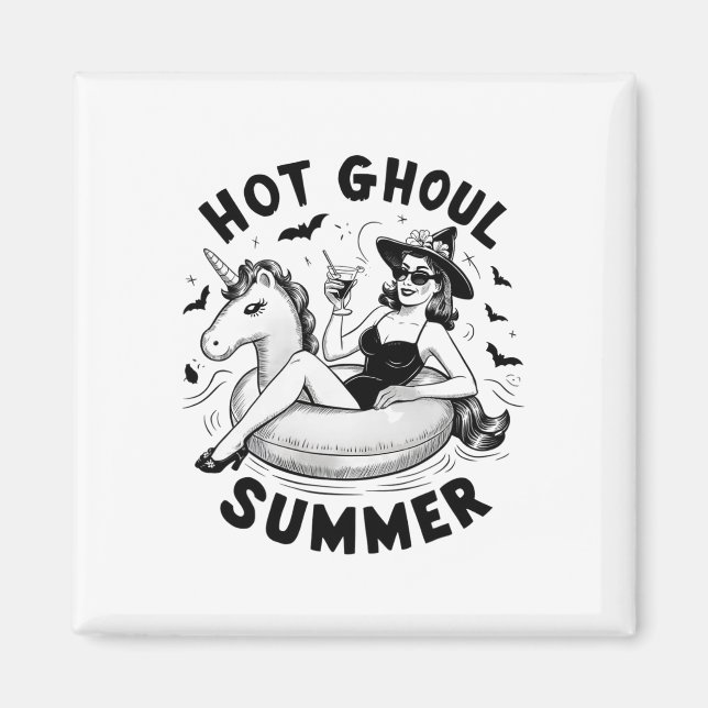 Aimant Hot Ghoul Été Drôle Halloween Costumes de tenue (Devant)