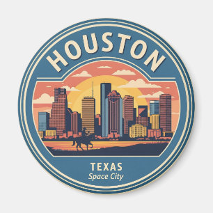 Aimant Houston Texas vintage