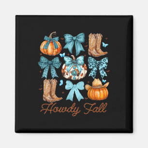 Aimant Howdy Fall Citrouille occidental Coquette Bow Citr