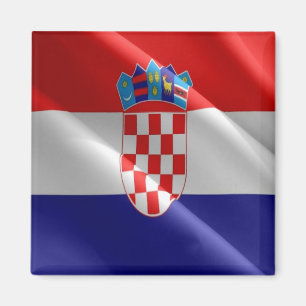 Aimant HR - Croatie - Drapeau d'alerte - Croatie
