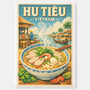 Aimant Hu Tieu vietnamien, dans un classique rétro
