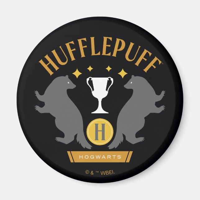Aimant HUFFLEPUFF™ Badger and Cup House Pride Graphisme (Devant)