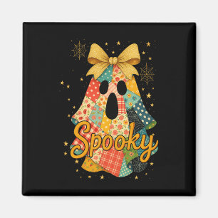 Aimant Hugvyn Halloween Patchwork Éffrayant Ghost Bow Pre