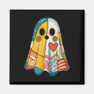 Aimant Hugvyn Halloween Patchwork Ghost Éffrayant Quilt G