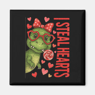 Aimant Hugvyn I Steal Hearts Boys T Rex Valentine Dinosau