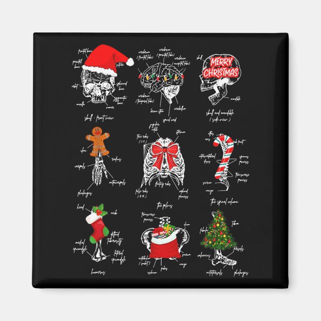 Aimant Human Skeleton Anatomy Christmas Medical Student X (Devant)