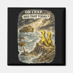 Aimant Humour de dinosaure chrétien Jésus conception de d