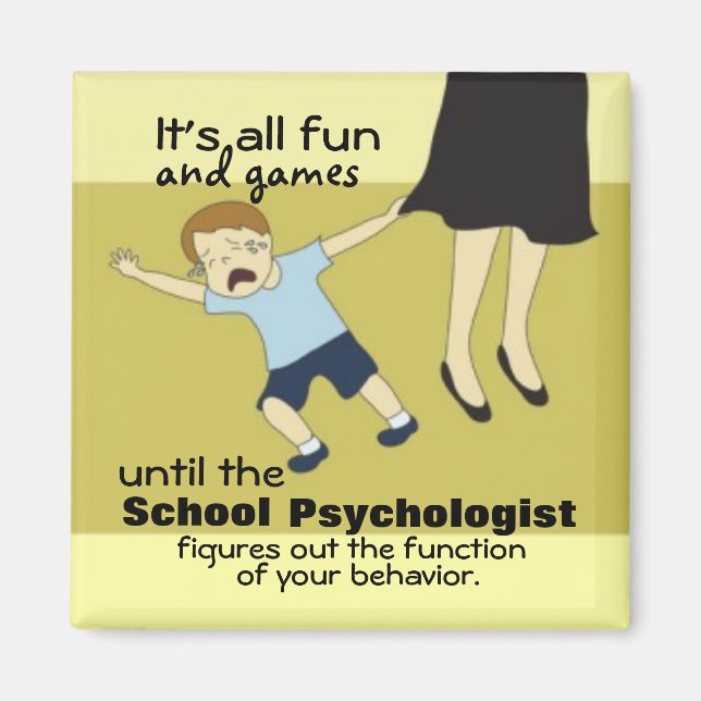 Aimant Humour de psychologie scolaire (magnétique) (Devant)