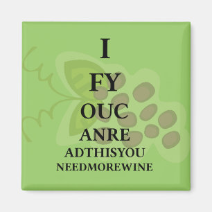 Aimant Humour du vin