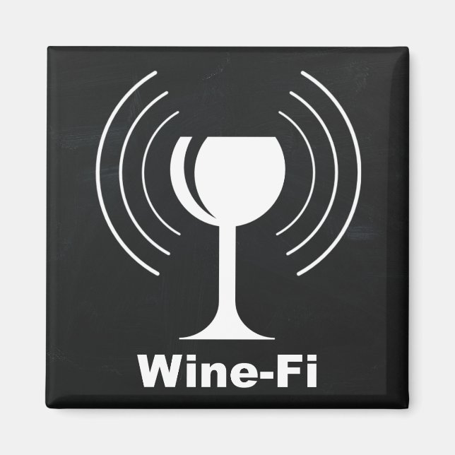 Aimant Humour Louveur de vin Wine-Fi (Devant)