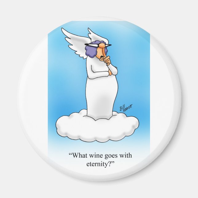 Aimant Humour paradisiaque Cadeau de dessin animé Angel! (Devant)