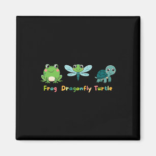 Aimant Humour politique subtil Anti-Trump Frog Dragonfly