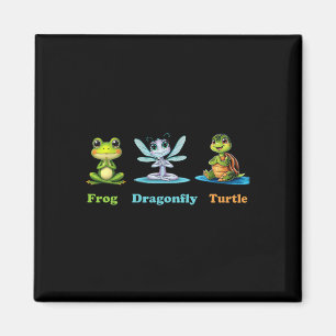 Aimant Humour politique subtil Grenouille libellule Yoga