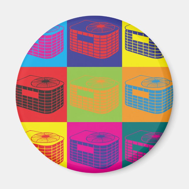 Aimant HVAC Pop Art (Devant)