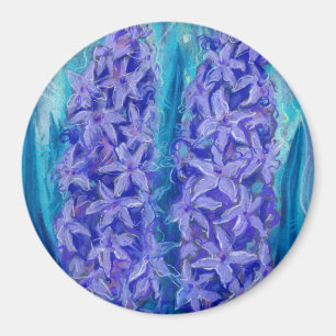 Aimant Hyacinths splower Cadeau de Pâques peinture floral