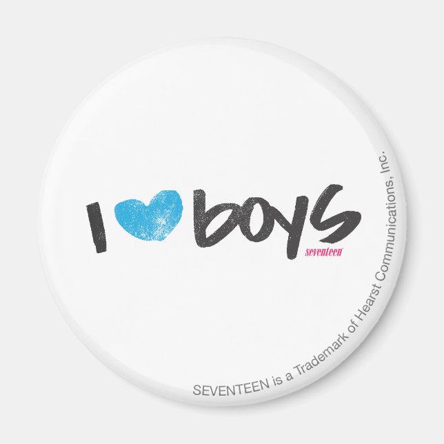 Aimant I Heart Boys Aqua (Devant)