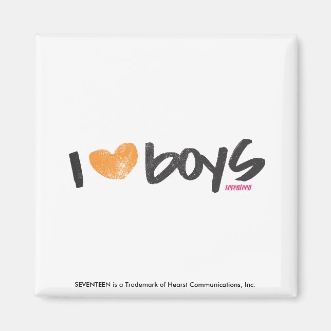 Aimant I Heart Boys Orange (Devant)