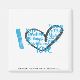 Aimant I Heart Graffiti Aqua