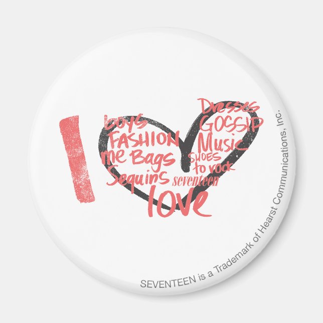 Aimant I Heart Graffiti Pink (Devant)