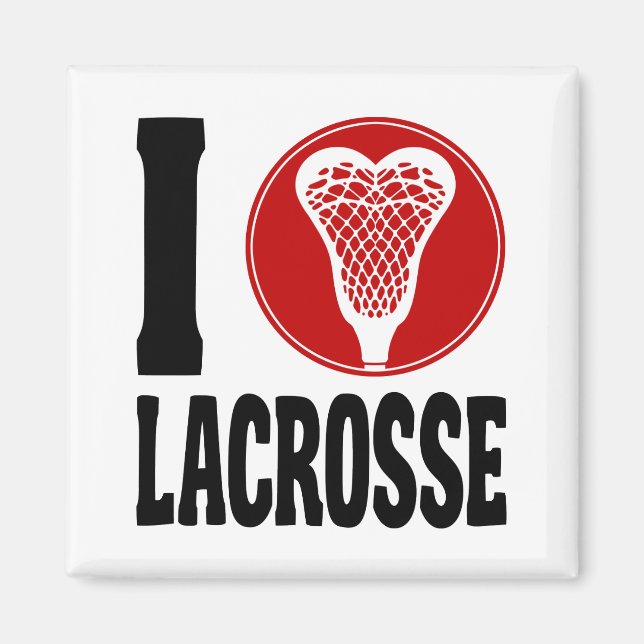 Aimant I Heart Lacrosse (Devant)