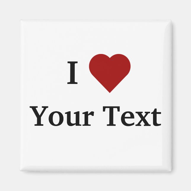 Aimant I Heart (personnalisation) (Devant)