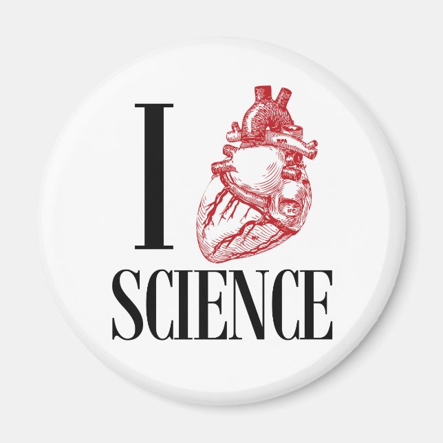Aimant I heart science (Devant)