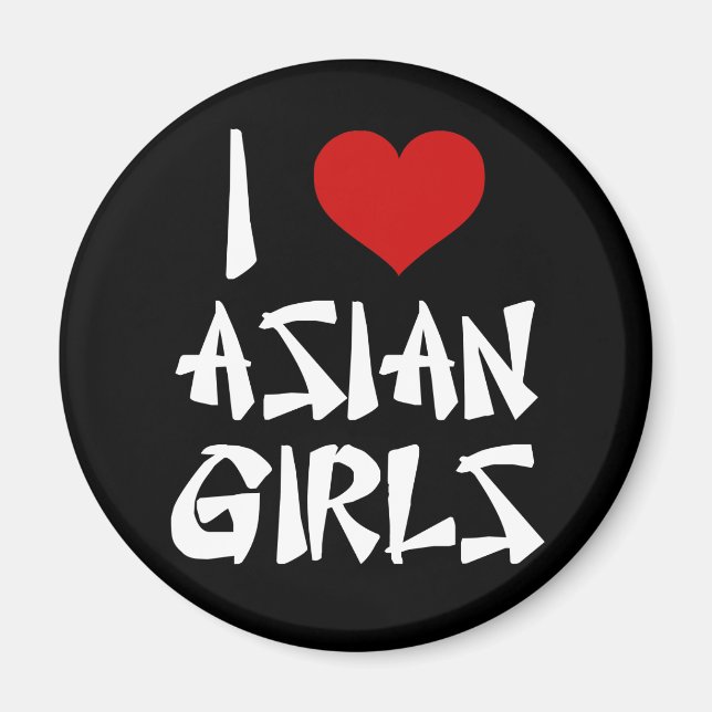 Aimant I Love Asian Girls (Devant)