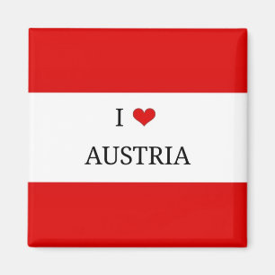 Aimant I Love Austria, Drapeau de l'Autriche