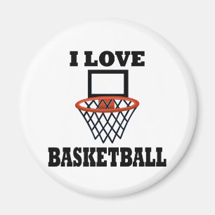Aimant I Love Basket Basket