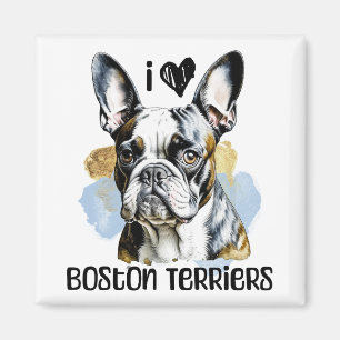 Aimant I Love Boston Terriers