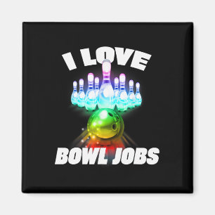 Aimant I Love Bowl Jobs Gay Rainbow Matching Team Bowling