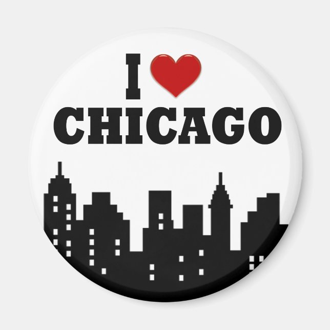 Aimant I Love Chicago (Devant)