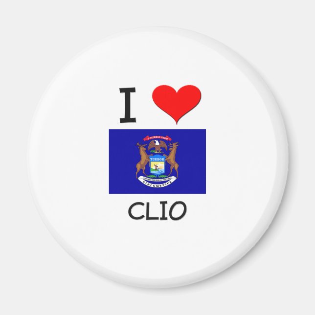Aimant I Love Clio Michigan (Devant)