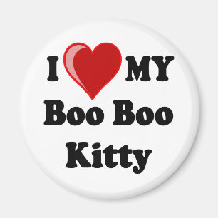 Aimant I Love (Coeur) My Boo Boo Kitty Cat