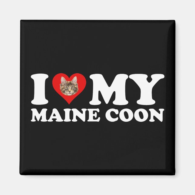 Aimant I Love (Coeur) My Maine Coon (Devant)