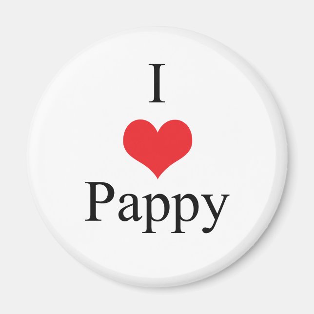 Aimant I Love (Coeur) Pappy (Devant)