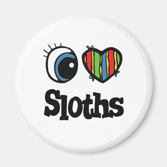 Aimant I Love (Coeur) Sloths (Devant)