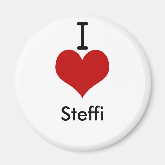 Aimant I Love (coeur) Steffi (Devant)