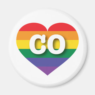 Aimant I Love Colorado Rainbow Heart
