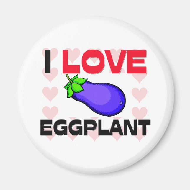 Aimant I Love Eggplant (Devant)