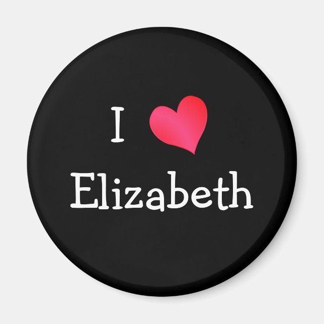 Aimant I Love Elizabeth (Devant)