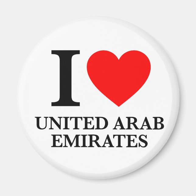 Aimant I Love Émirats Arabes Unis (Devant)