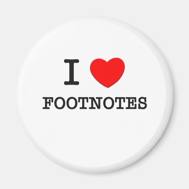 Aimant I Love Footnotes (Devant)
