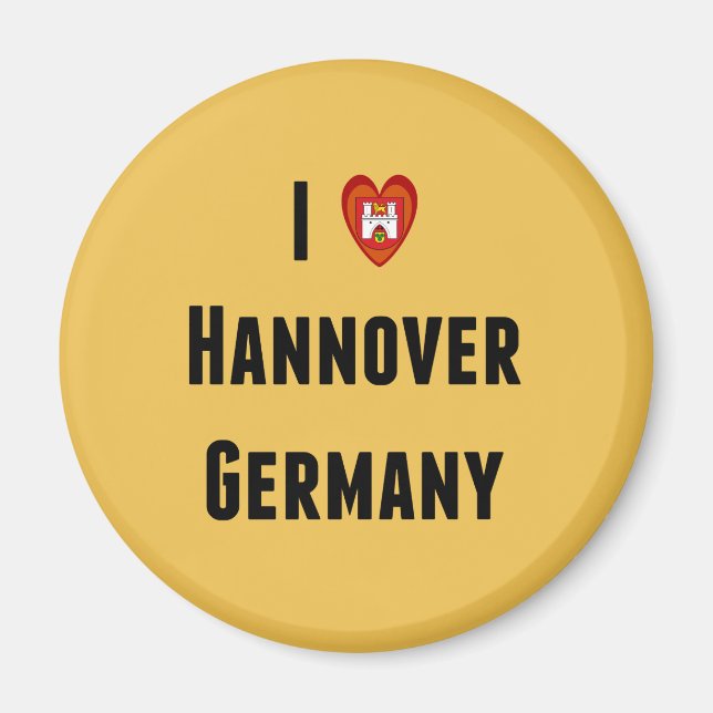 Aimant I Love Hanovre, Allemagne (Devant)