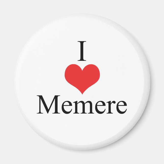 Aimant I Love (Heart) Memere (Devant)