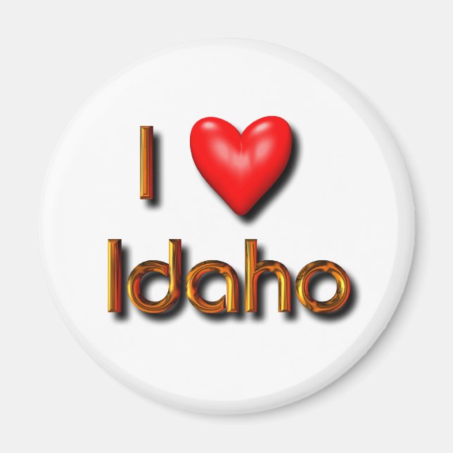 Aimant I Love Idaho (Devant)