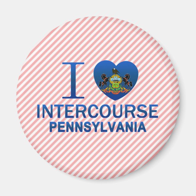 Aimant I Love Intercourse, PA (Devant)