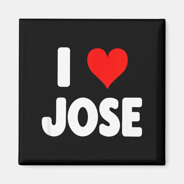 Aimant I Love Jose - Heart  (Devant)
