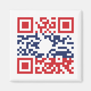 Aimant I Love Laos (Khoy Huk Lao) Drapeau QR Code Geek